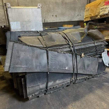 Bundled sheets of coated titanium mesh