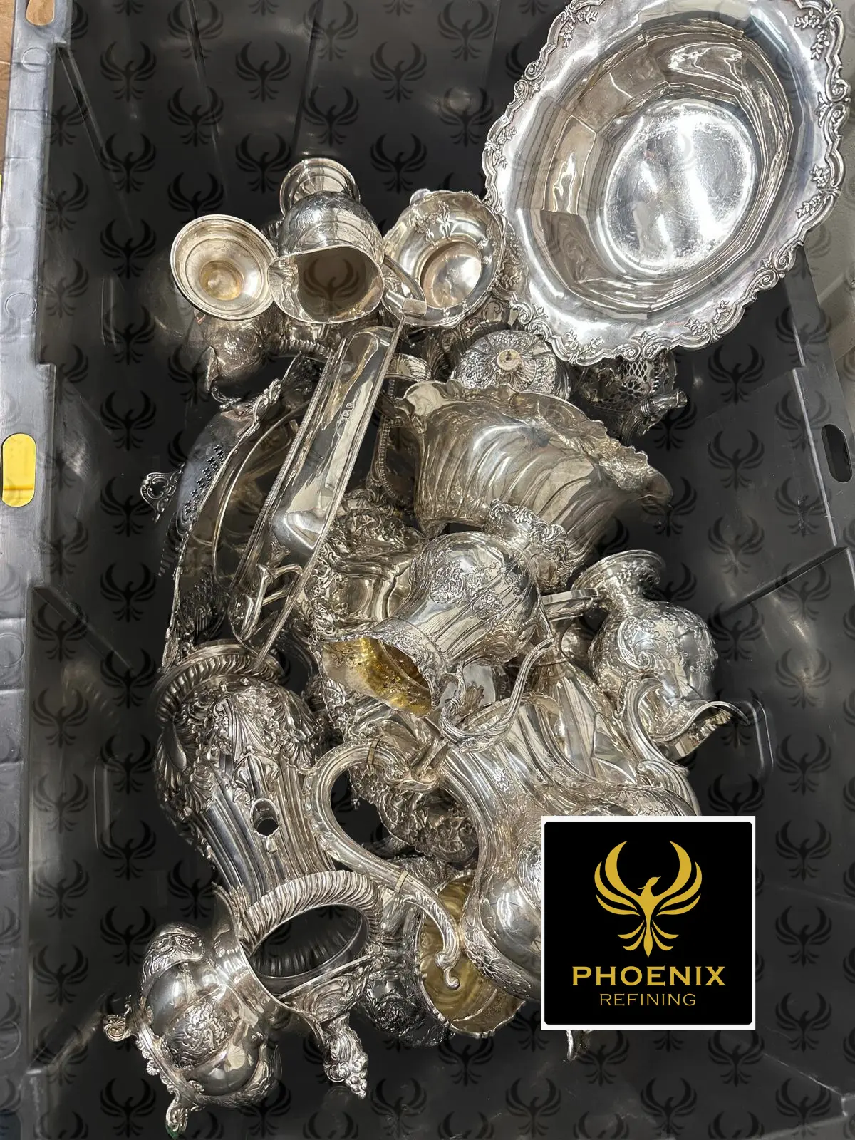 Sterling silver hollowware for refining