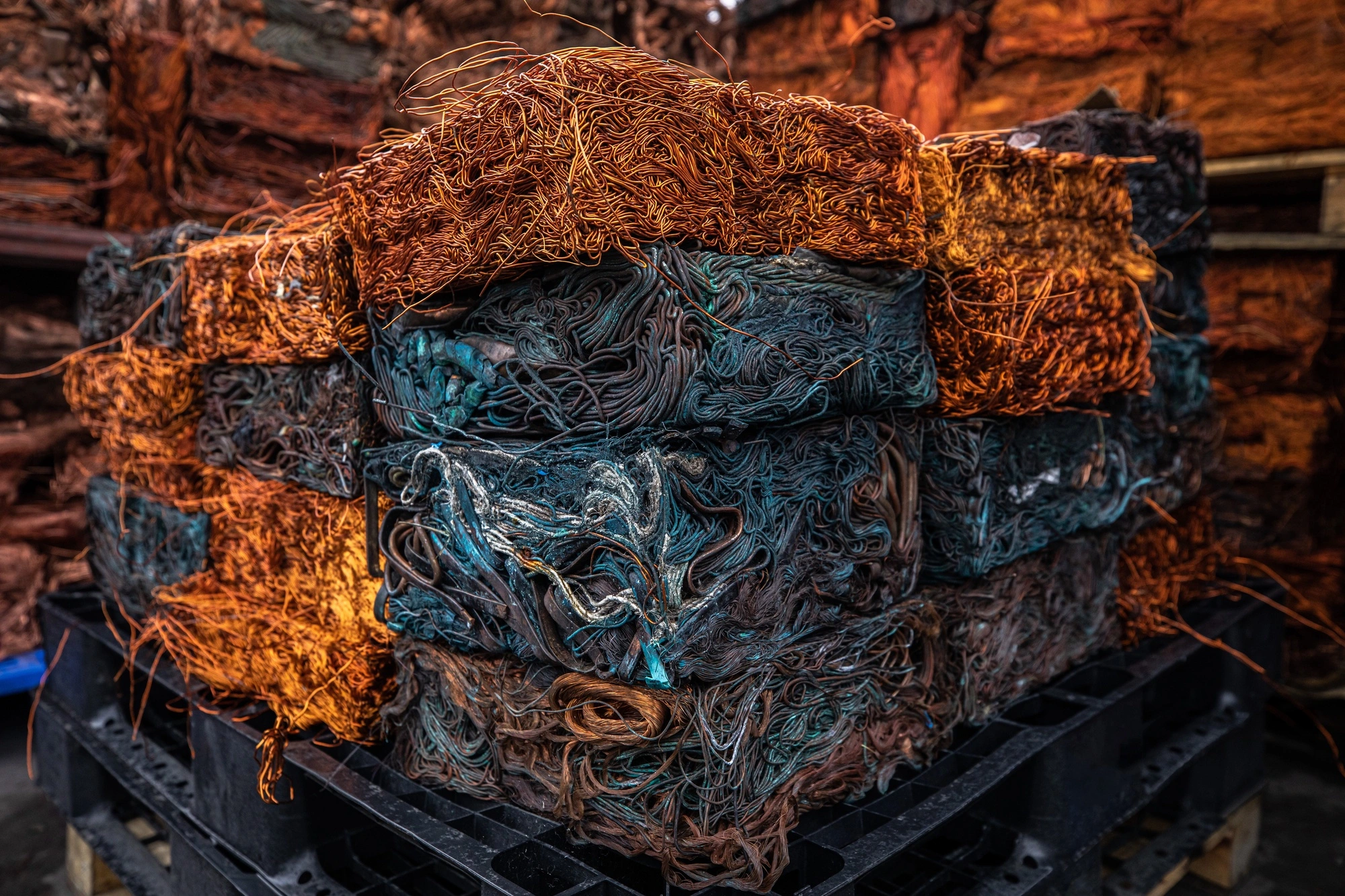 Stack of recycled metal by Quest Metals