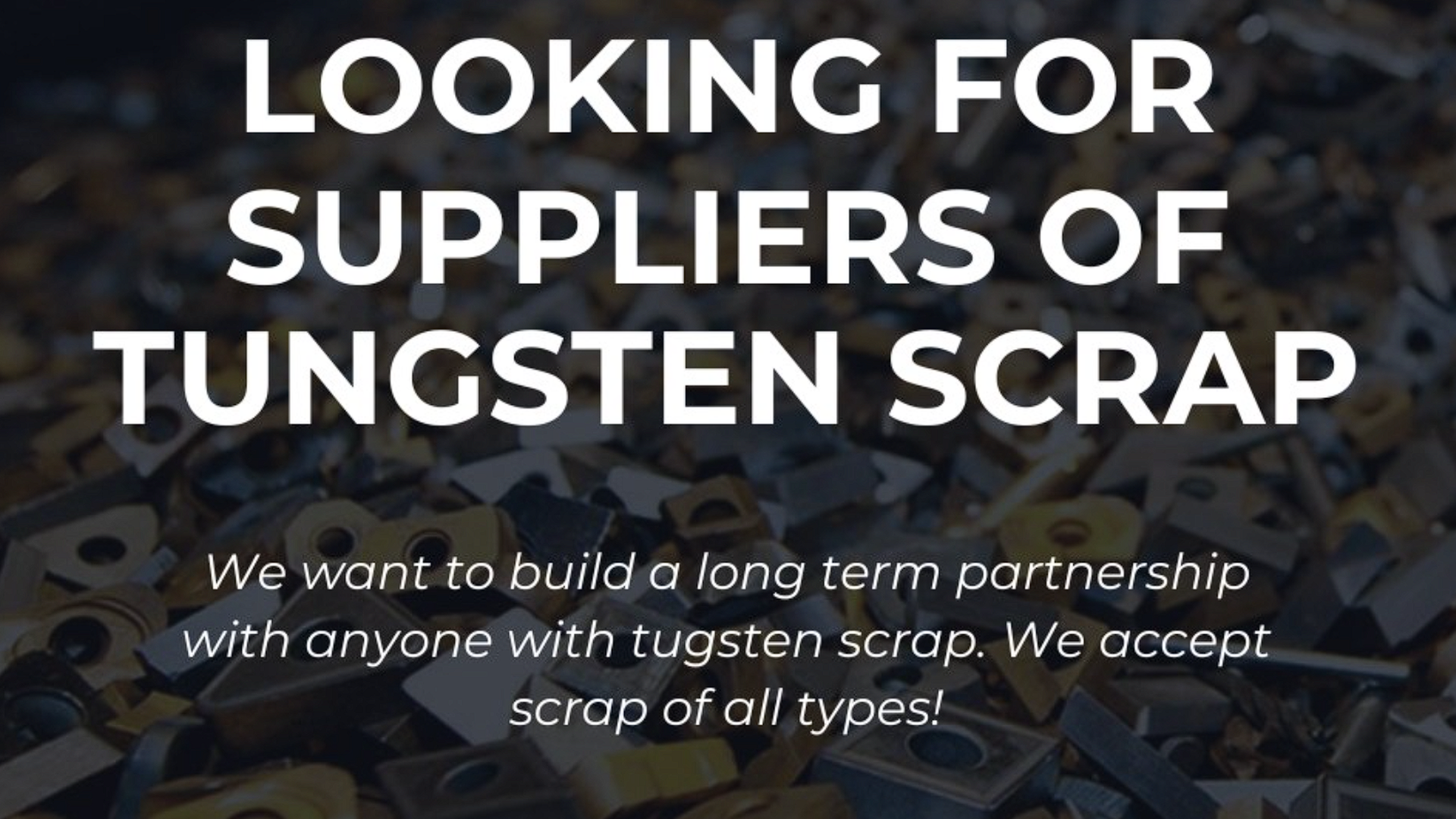 Hidden Value of Tungsten Carbide (WC) Scrap
